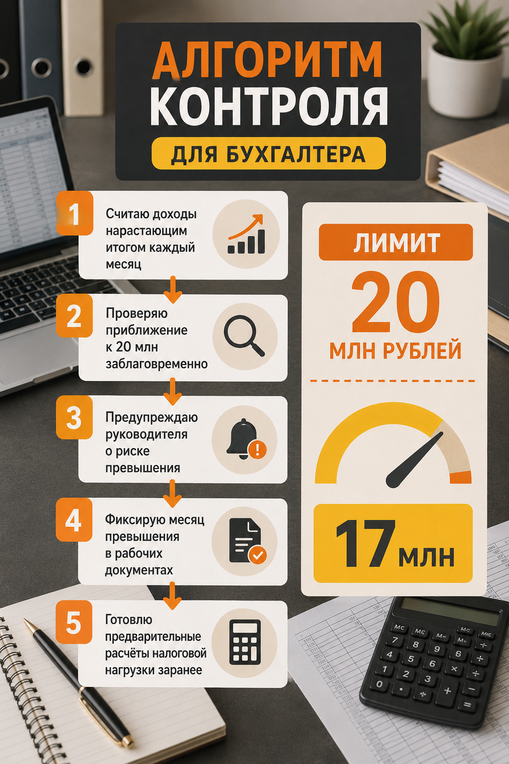 Алгоритм контроля для бухгалтера